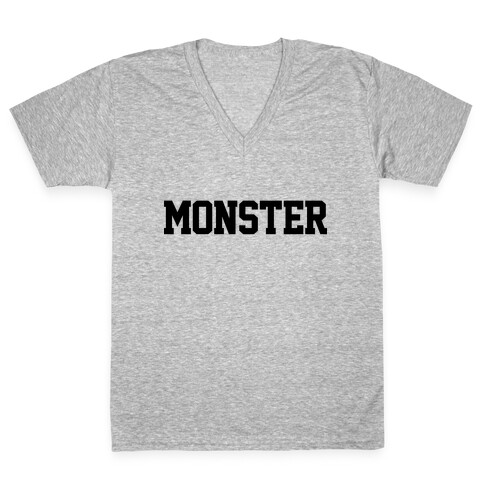 Monster Text V-Neck Tee Shirt