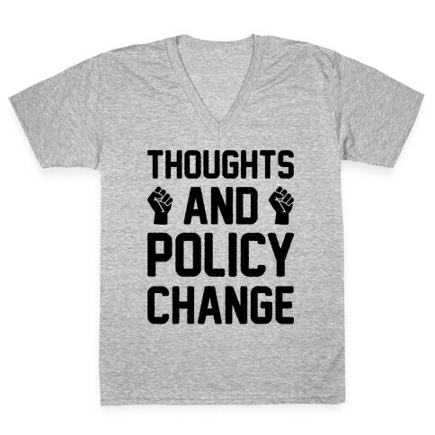 Thoughts And Policy Change V-Neck Tee Shirt