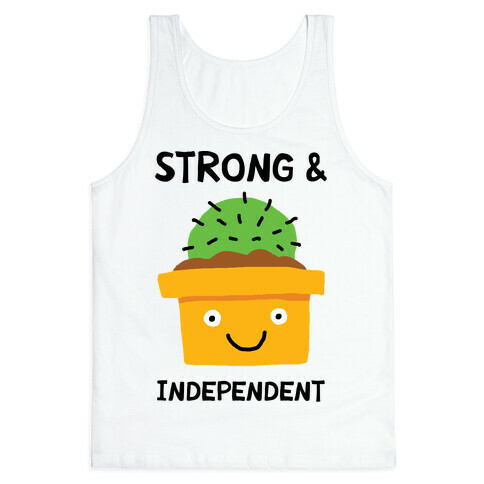 Strong And Independent Cactus Tank Top