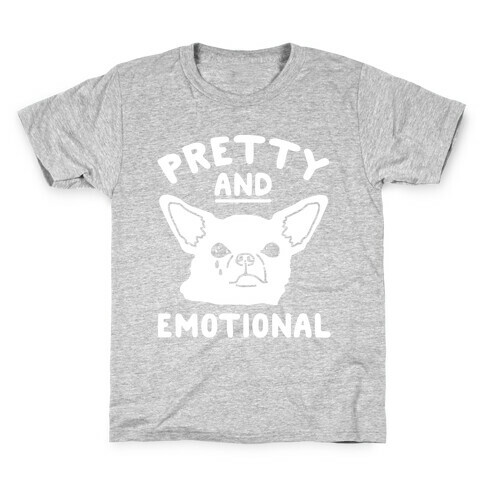 Pretty and Emotional White Print Kids T-Shirt