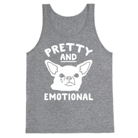 Pretty and Emotional White Print Tank Top