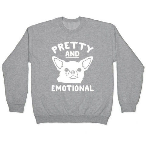 Pretty and Emotional White Print Pullover