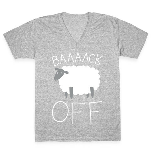 Baaaack Off Sheep V-Neck Tee Shirt