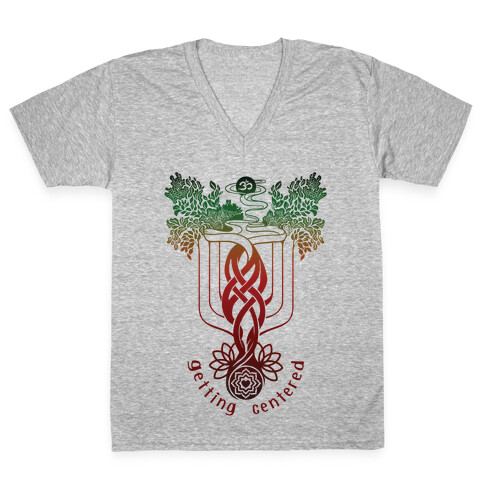 Getting Centered V-Neck Tee Shirt