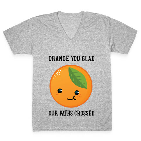Orange You Glad V-Neck Tee Shirt