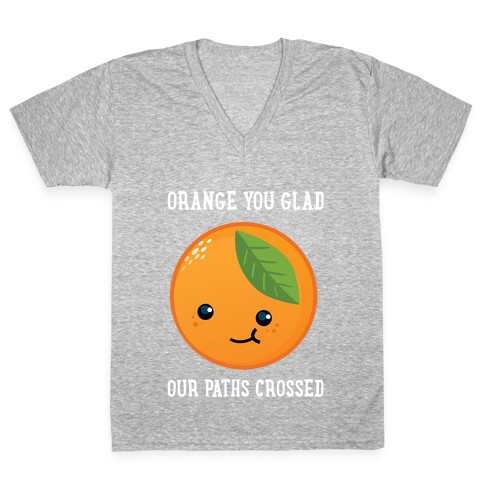 Orange You Glad V-Neck Tee Shirt