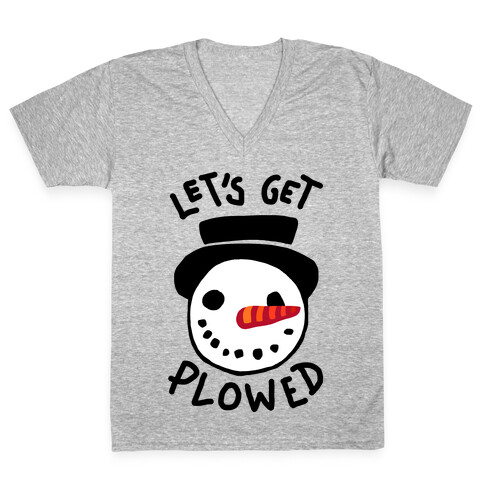 Let's Get Plowed V-Neck Tee Shirt