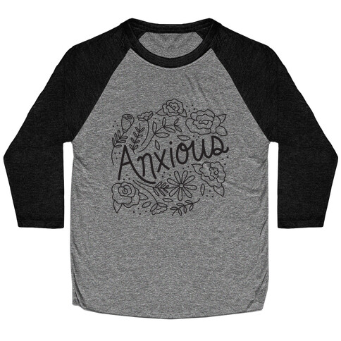 Anxious Florals Baseball Tee