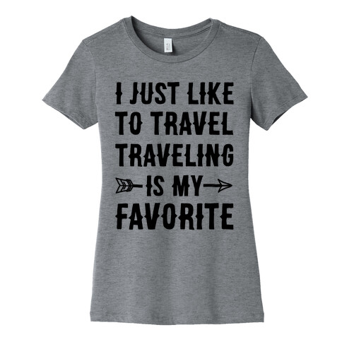 I Just Like To Travel Traveling Is My Favorite Womens T-Shirt