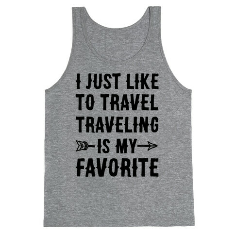 I Just Like To Travel Traveling Is My Favorite Tank Top