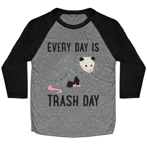 Every Day Is Trash Day Opossum Baseball Tee