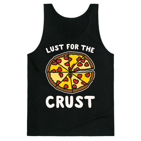 Lust For The Crust White Print Tank Top