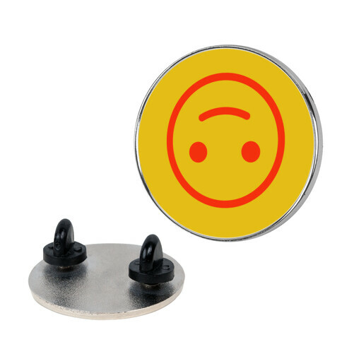 Upside-down Smiley Pin