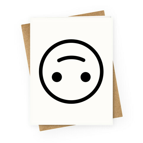 Upside-down Smiley Greeting Card