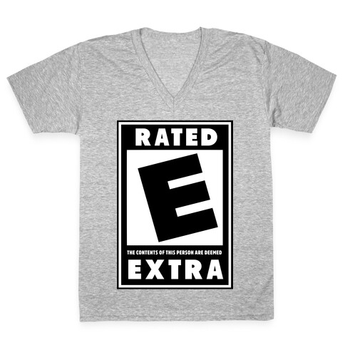 Rated E for Extra V-Neck Tee Shirt