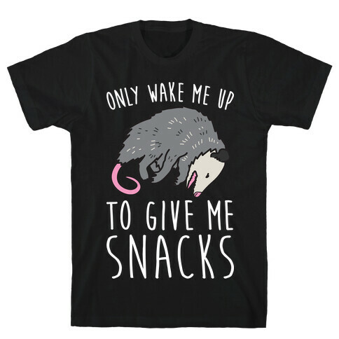 Only Wake Me Up To Give Me Snacks Opossum T-Shirt