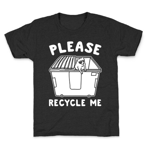 Please Recycle Me White Print Kids T-Shirt