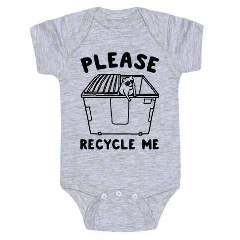 Please Recycle Me  Baby One-Piece
