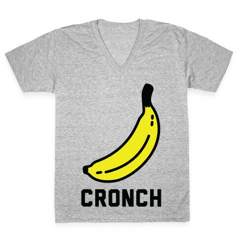 Cronch Banana Meme V-Neck Tee Shirt