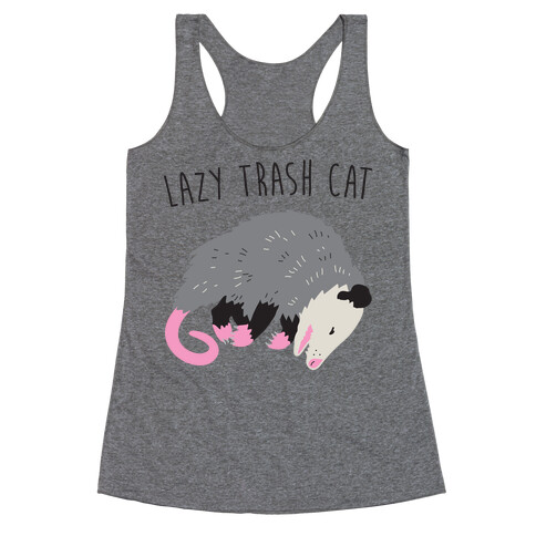 Lazy Trash Cat Racerback Tank Top