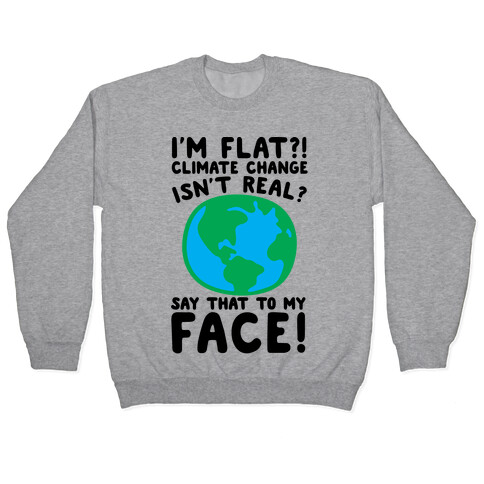 I'm Flat Climate Change Isn't Real Say That To My Face  Pullover