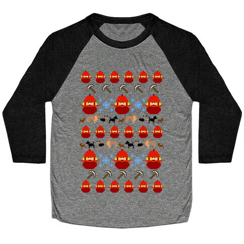 Yukon Cornelius Ugly Sweater Baseball Tee