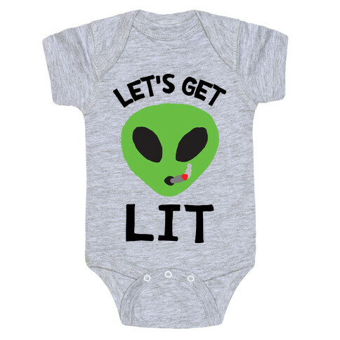 Let's Get Lit Alien Baby One-Piece