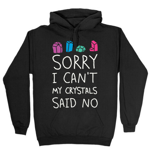 Sorry I Can't My Crystals Said Now Hooded Sweatshirt