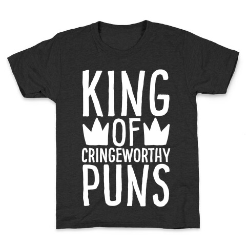 King of Cringeworthy Jokes White Print Kids T-Shirt