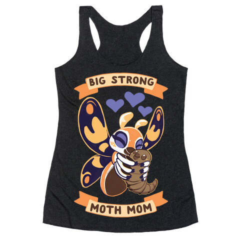 Big Strong Moth Mom Mothra Racerback Tank Top