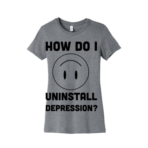 How Do I Uninstall Depression? Womens T-Shirt