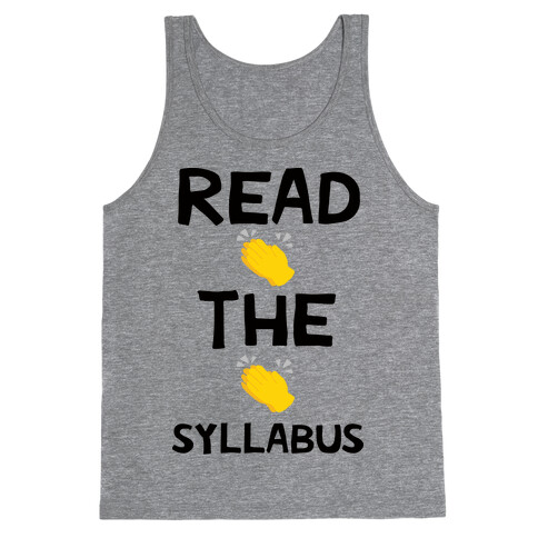 Read The Syllabus Clap Emoji Tank Top