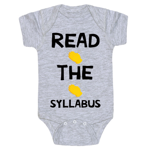 Read The Syllabus Clap Emoji Baby One-Piece