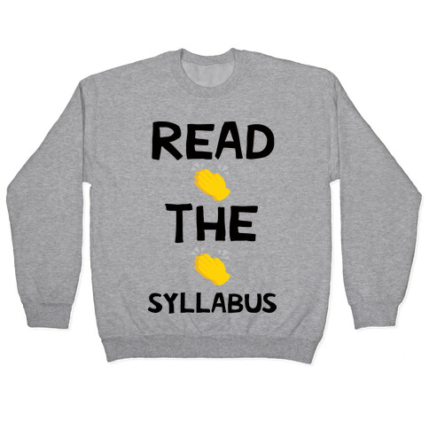 Read The Syllabus Clap Emoji Pullover