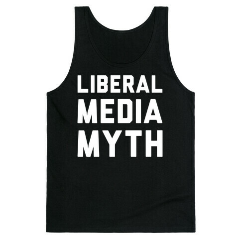 Liberal Media Myth White Print Tank Top