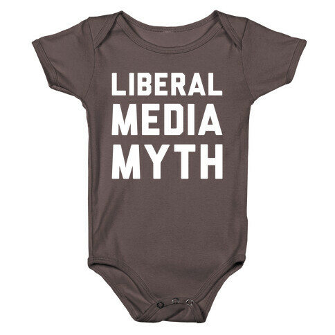 Liberal Media Myth White Print Baby One-Piece