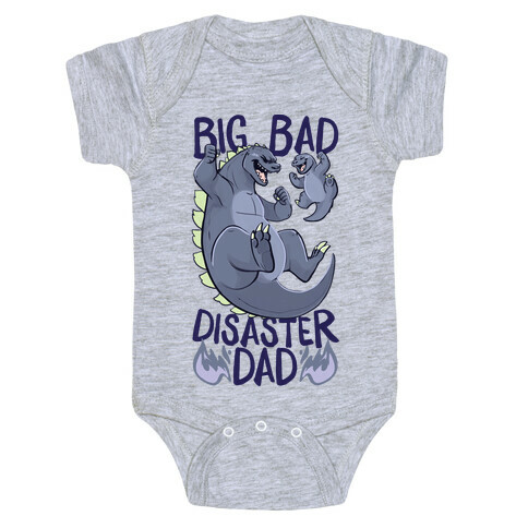 Big Bad Disaster Dad Godzilla Baby One-Piece