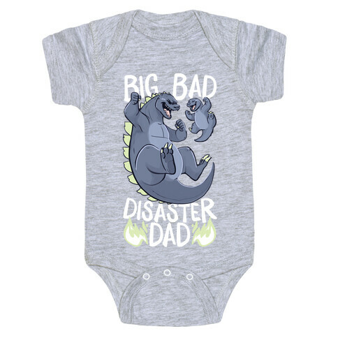 Big Bad Disaster Dad Godzilla Baby One-Piece