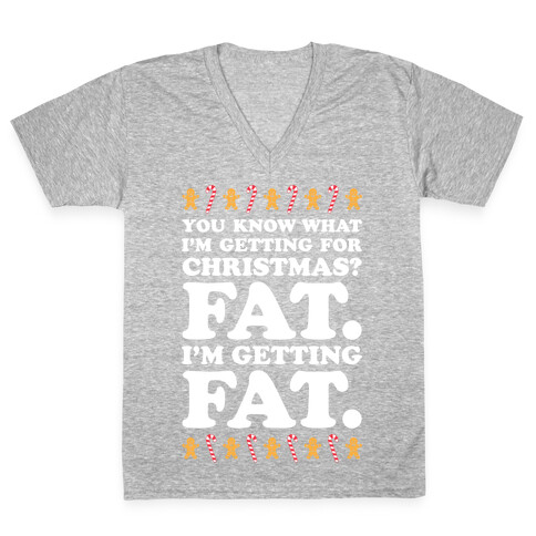 Fat Christmas V-Neck Tee Shirt