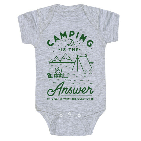 Camping Is The Answer Baby One-Piece