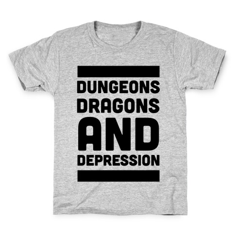 Dungeons, Dragons and Depression  Kids T-Shirt
