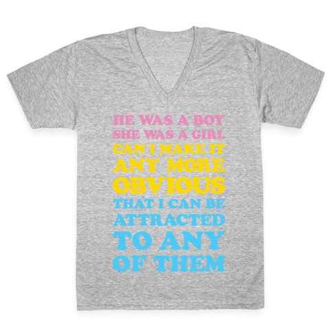 Sk8er Boi Pansexual Parody V-Neck Tee Shirt