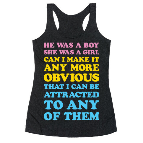 Sk8er Boi Pansexual Parody Racerback Tank Top