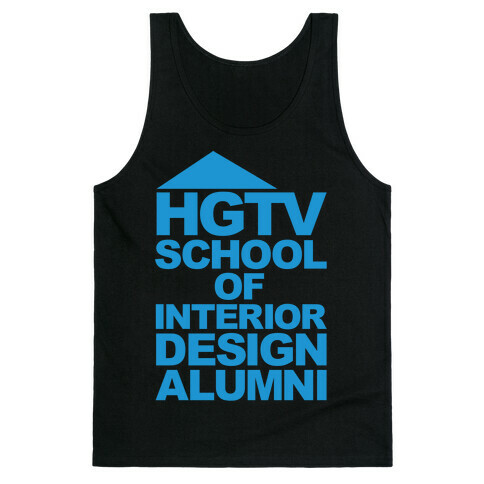 HGTV School of Interior Design Parody White Print Tank Top