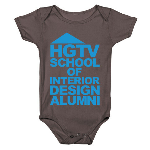 HGTV School of Interior Design Parody White Print Baby One-Piece