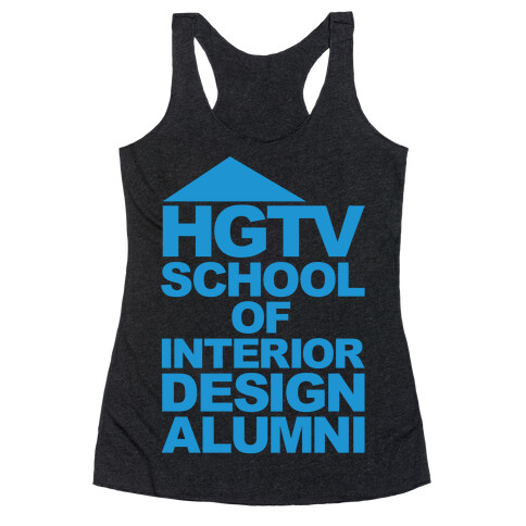 HGTV School of Interior Design Parody White Print Racerback Tank Top