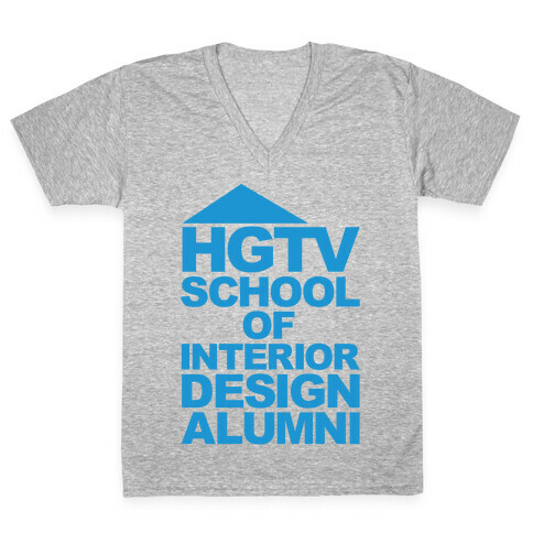 HGTV School of Interior Design Parody V-Neck Tee Shirt