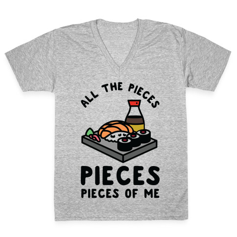 Pieces of Me Sushi V-Neck Tee Shirt