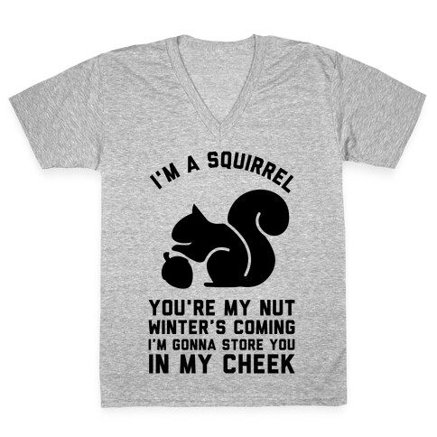 I'm a Squirrel You're My Nut V-Neck Tee Shirt