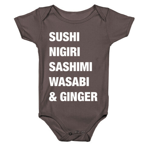 Sushi Nigiri Sashimi Wasabi & Ginger Baby One-Piece